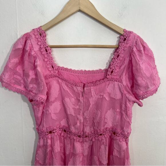 RAHI Lily Pink Floral Midi Dress Size Small - Picture 11 of 16